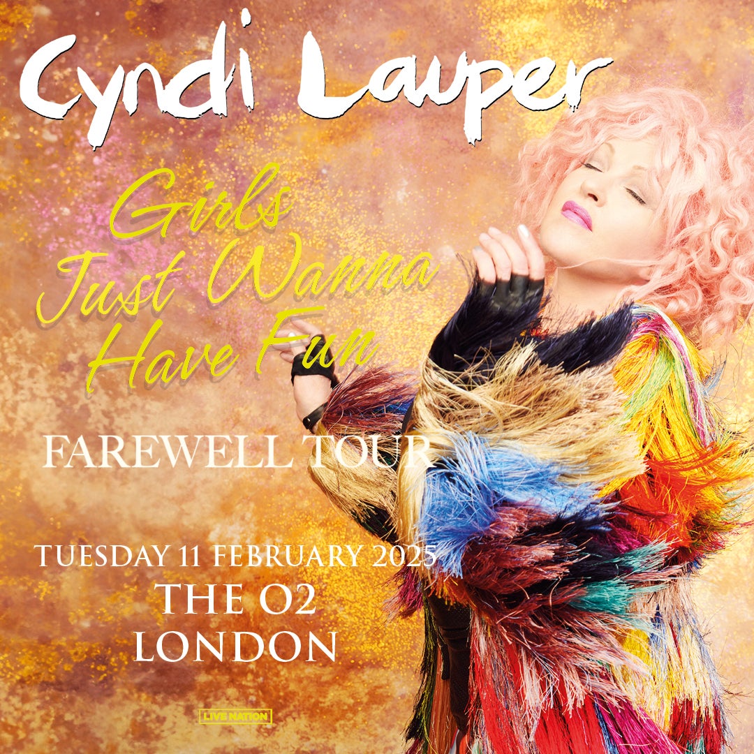 Artwork for Cyndi Lauper's show at The O2