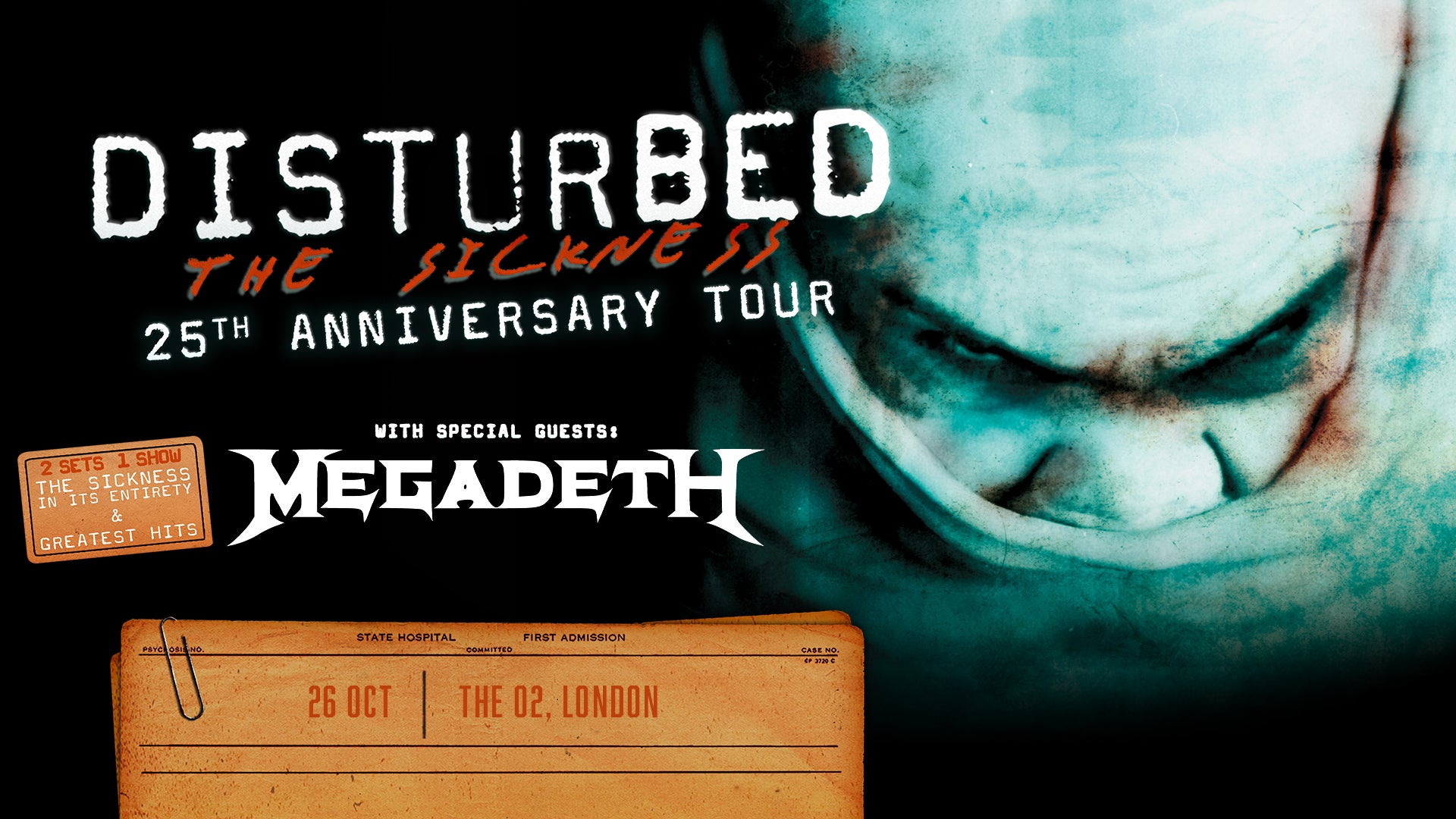 Concert poster for Disturbed's 