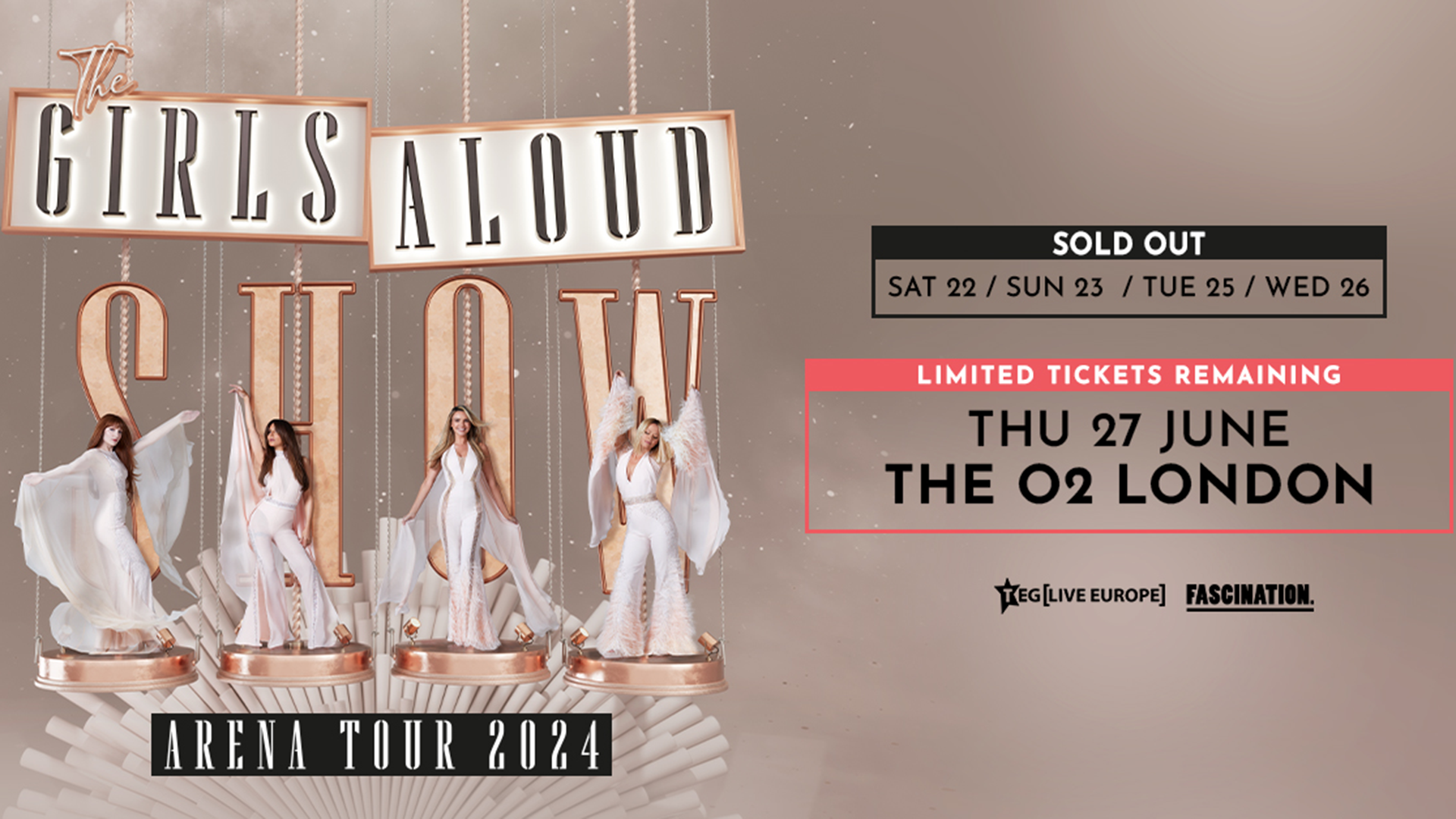 Artwork for Girls Aloud's show at The O2