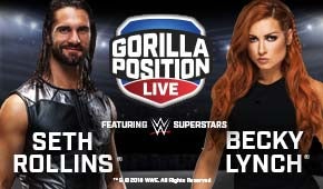 WWE Superstars Seth Rollins, Becky Lynch Present Award, Pose