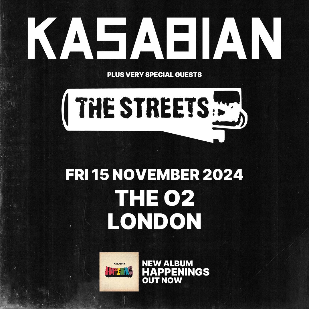 Artwork for Kasabian's show at The O2