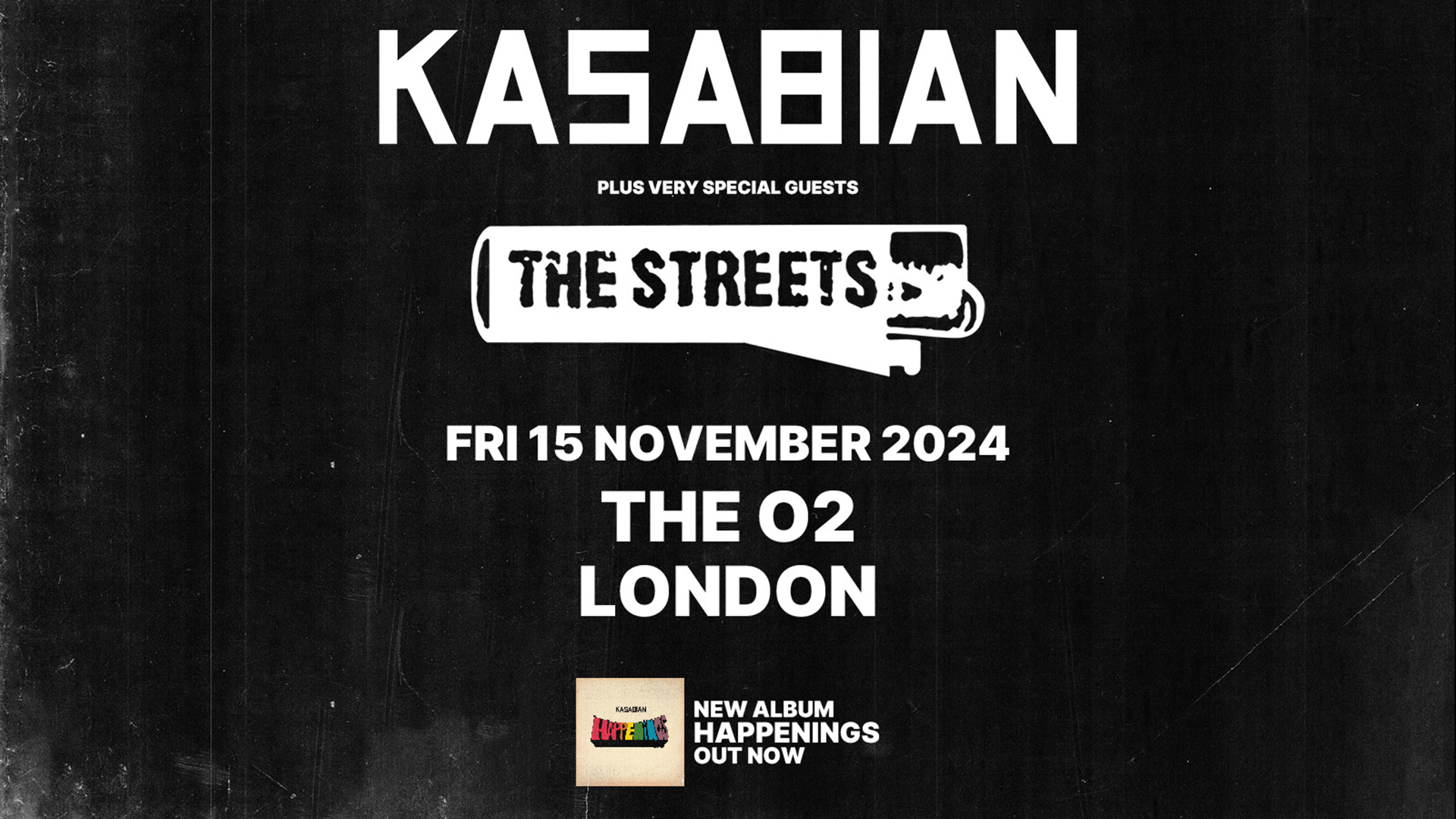 Artwork for Kasabian's show at The O2