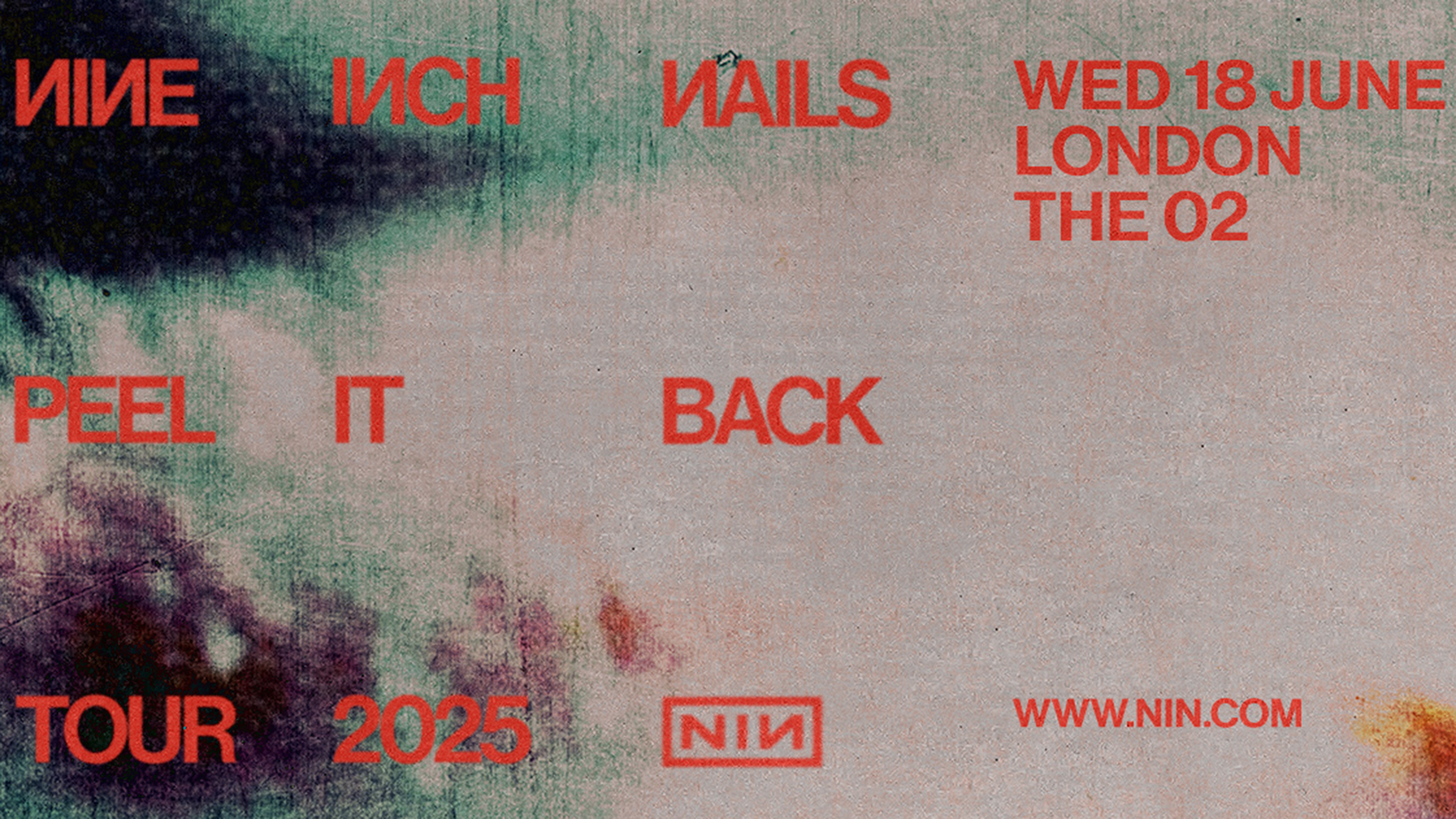 Artwork for Nine Inch Nails' show at The O2