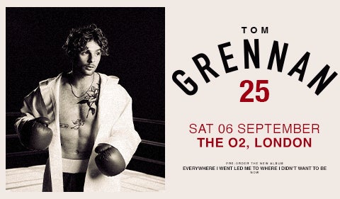 Artwork for Tom Grennan's show at The O2