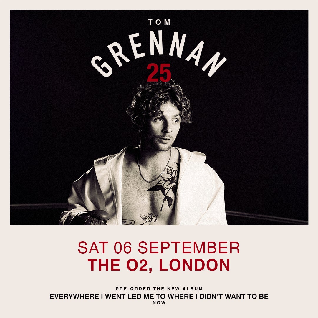 Artwork for Tom Grennan's show at The O2